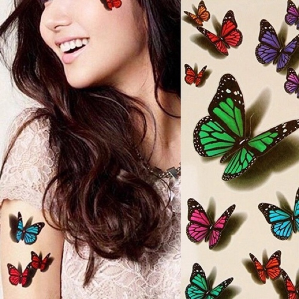 3D Butterfly Temporary Tattoos
